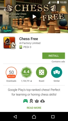 Press INSTALL and follow the instructions on the screen to install the app.