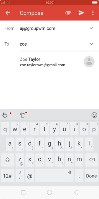 Press the required contact.