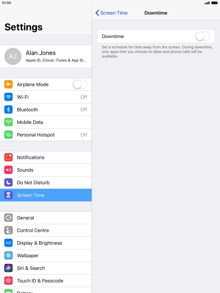 Press the indicator next to 
