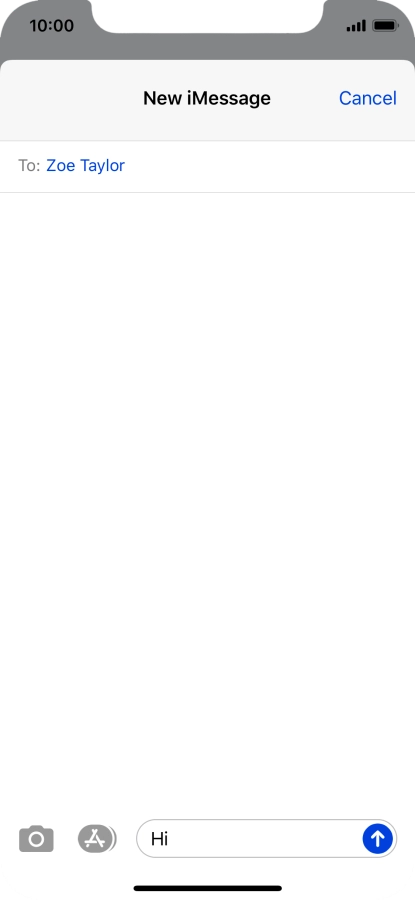 Press the send icon.