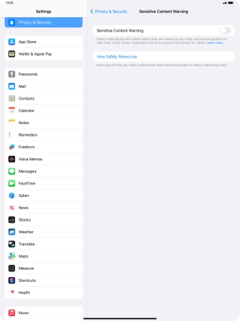 Press the indicator next to 