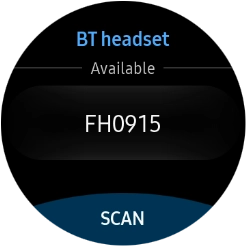 Press the required Bluetooth headset.