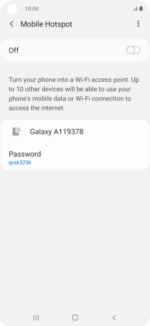 Press the menu icon.