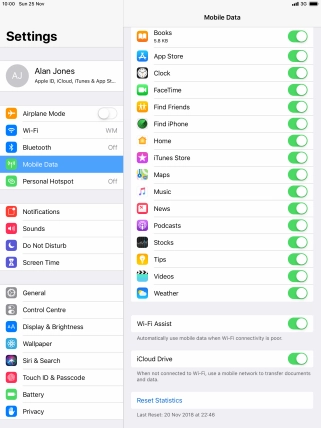 Press the indicator next to 