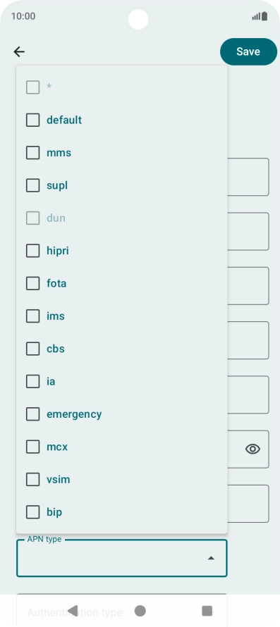 Press mms to turn on the setting.