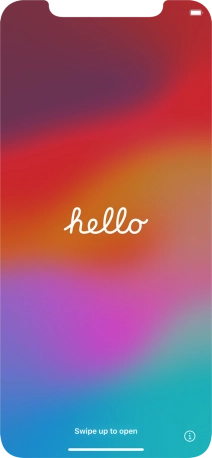 Slide your finger upwards starting from the bottom of the screen.