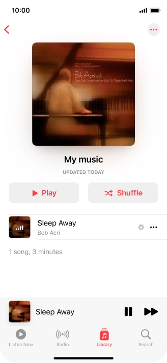 Press the song title.