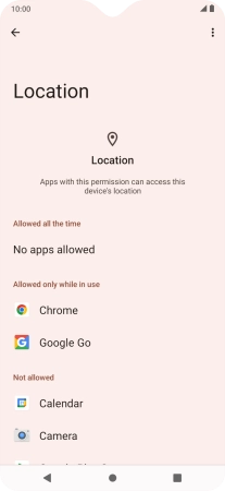 Press the required app.
