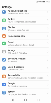 Press Users & accounts.