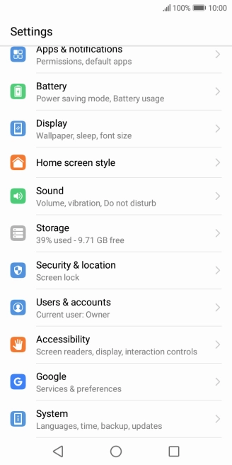 Press Users & accounts.