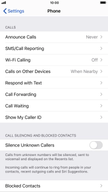 Press Announce Calls.