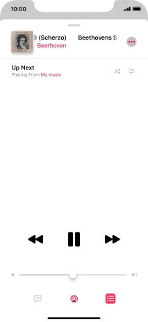 Press the shuffle icon to turn the function on or off.