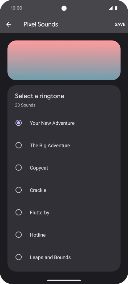 Press the required ring tones to hear them.