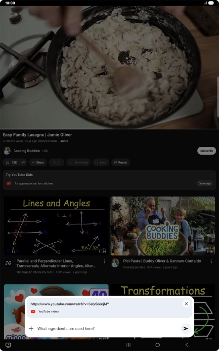 Follow the instructions on the screen to type or speak the required question for the video.