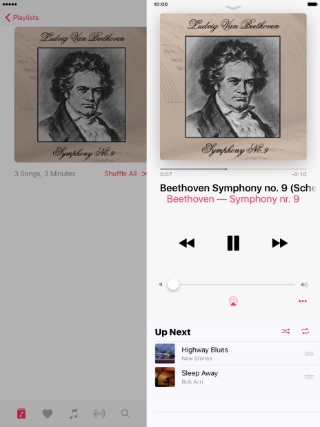 Press arrow right to go to the next audio file.