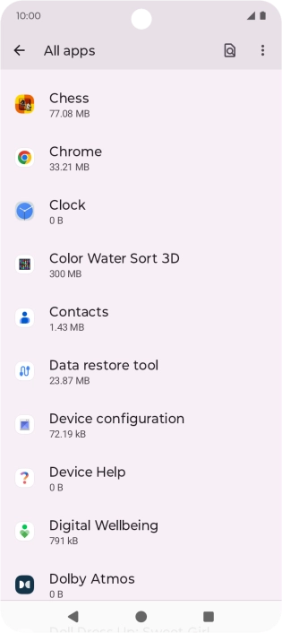 Press the required app.