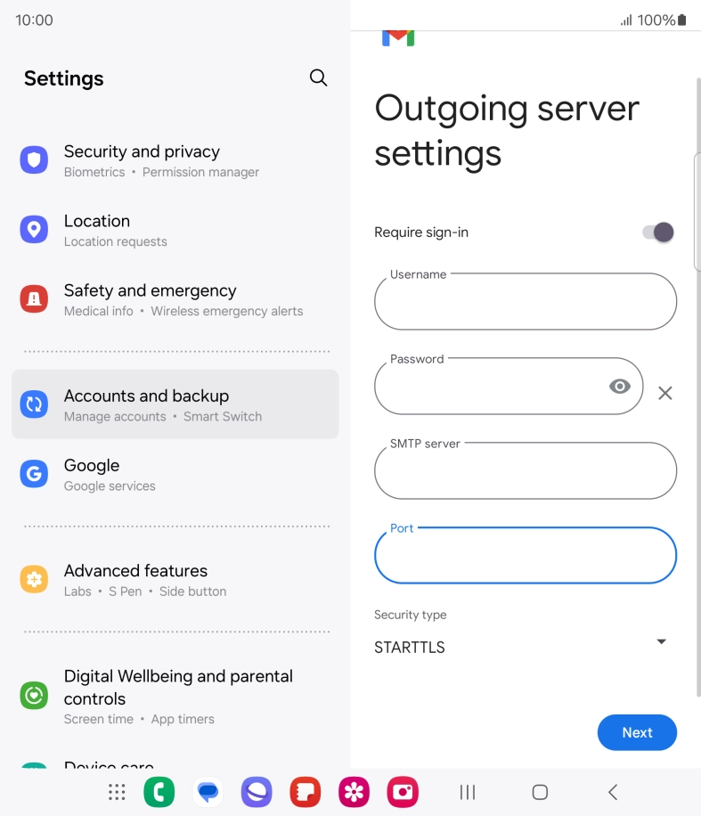 Press the drop down list below 