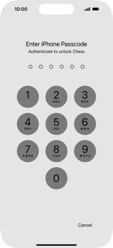 Use the phone lock code you created. The app is now no longer locked.