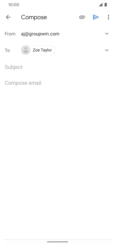 Press Subject and key in the required subject.