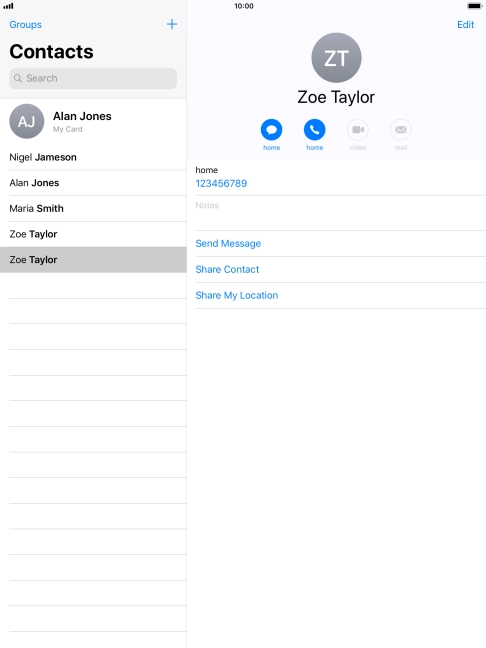 Press the Home key to return to the home screen.