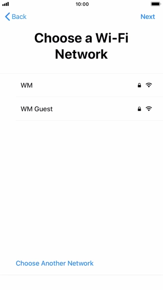 Press the required Wi-Fi network.