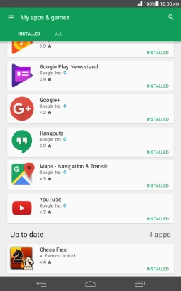 Press the required app.