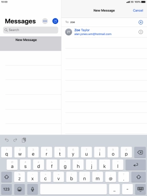 Press the required contact.