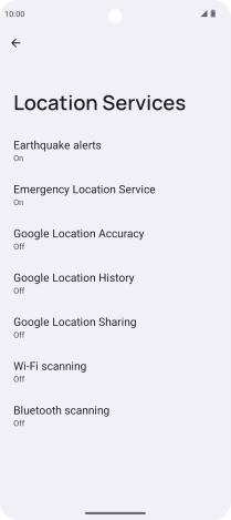 Press Google Location Accuracy.