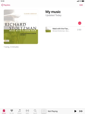 Go to the required category or playlist and press the required audio file.