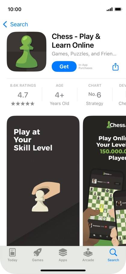Press Get and follow the instructions on the screen to install the app.