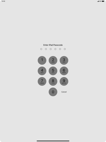 Use the lock code you created.