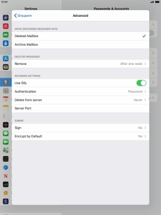 Press the indicator next to 