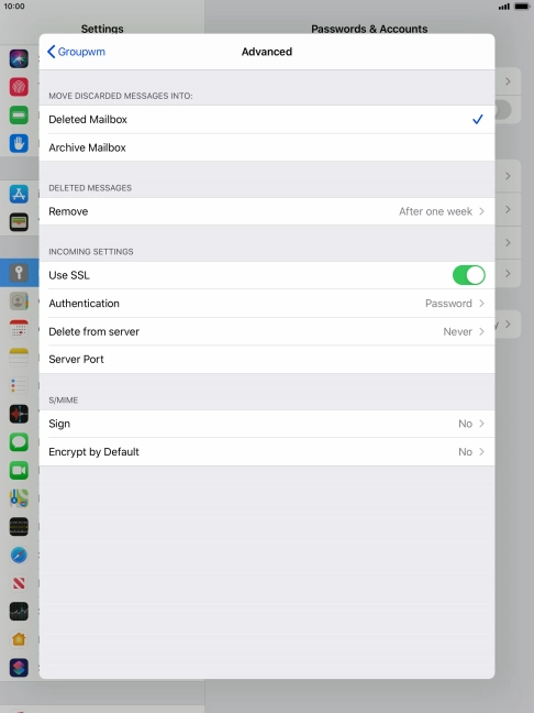 Press the indicator next to 