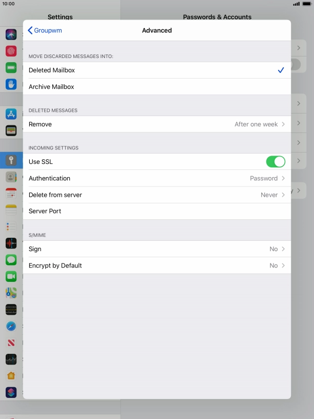 Press the indicator next to 