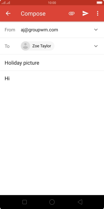 Press the attachment icon.