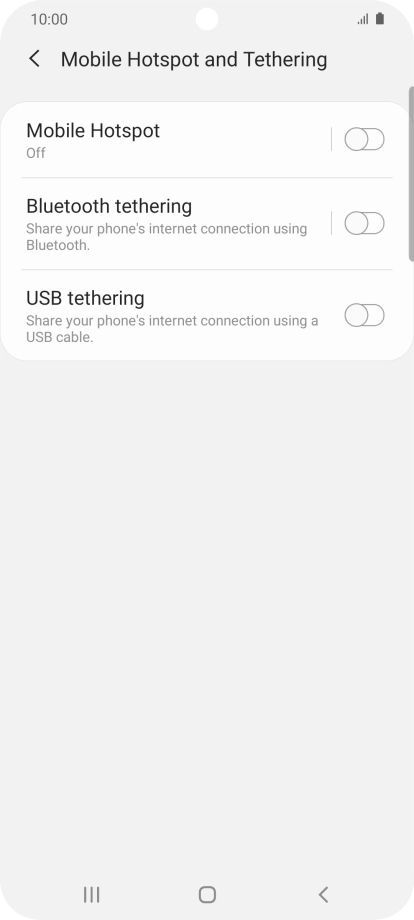Press Mobile Hotspot.