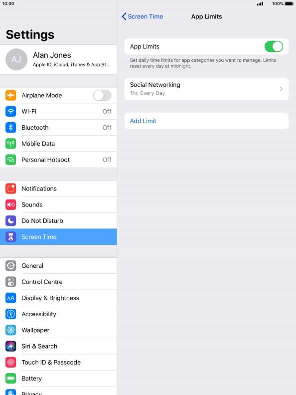 Press the required category.