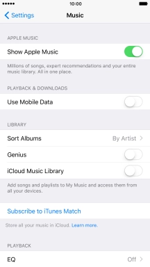 Press the indicator next to 
