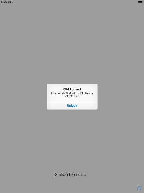If your SIM is locked, press Unlock.