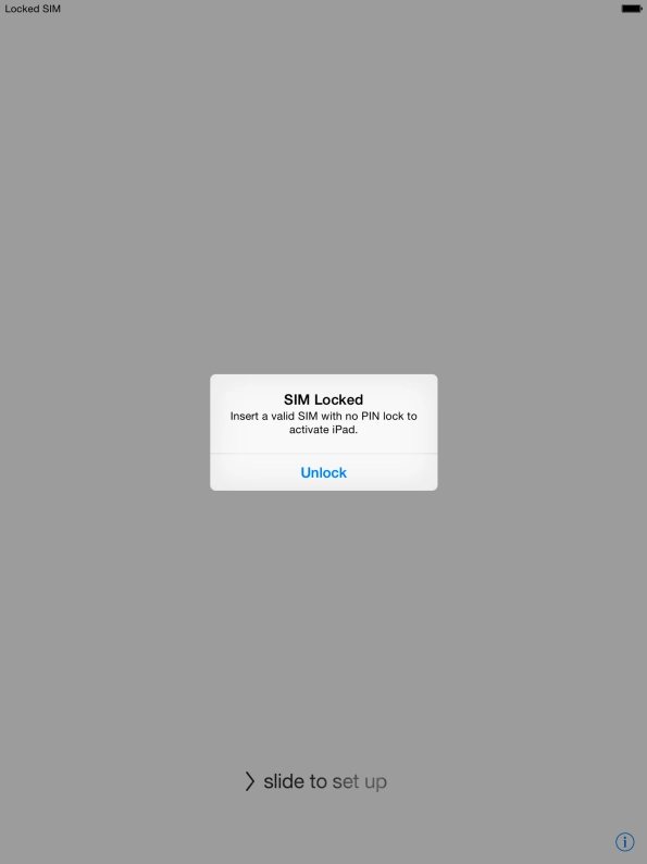 If your SIM is locked, press Unlock.