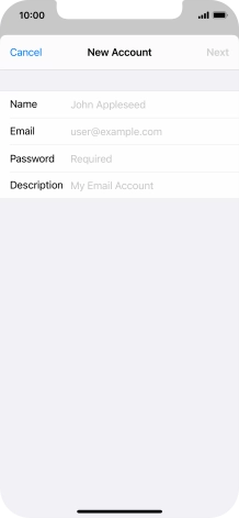Press Name and key in the required sender name.