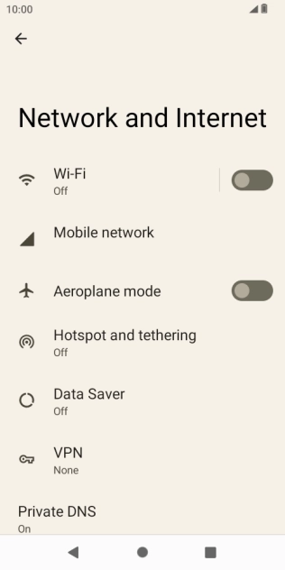 Press Hotspot and tethering.