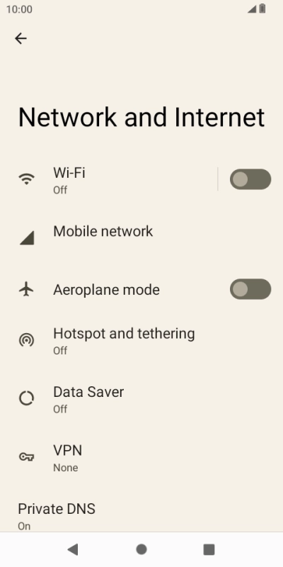 Press Hotspot and tethering.