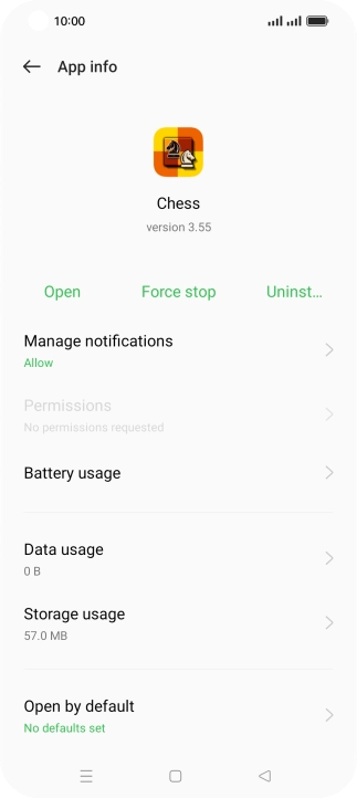 Press Storage usage.