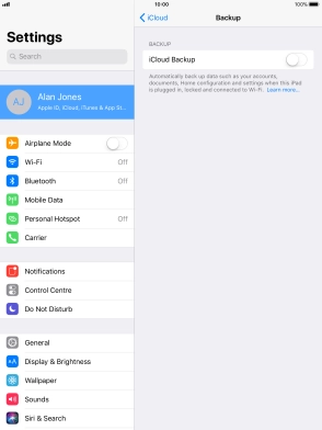 Press the indicator next to 