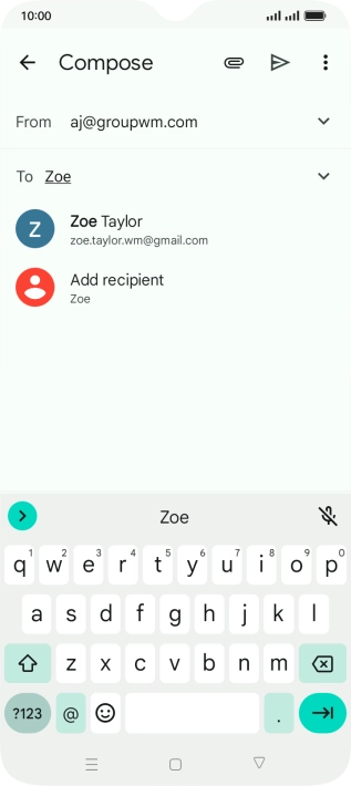 Press the required contact.