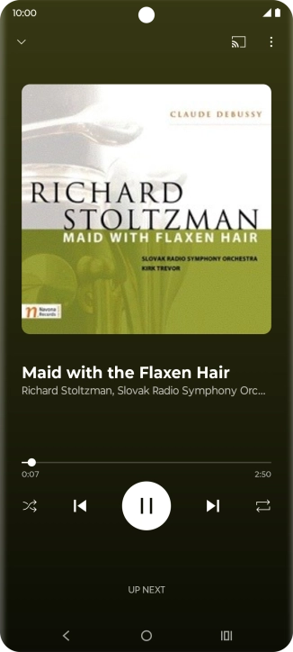 Press arrow right to go to the next audio file.