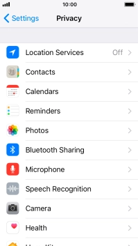 Press Location Services.
