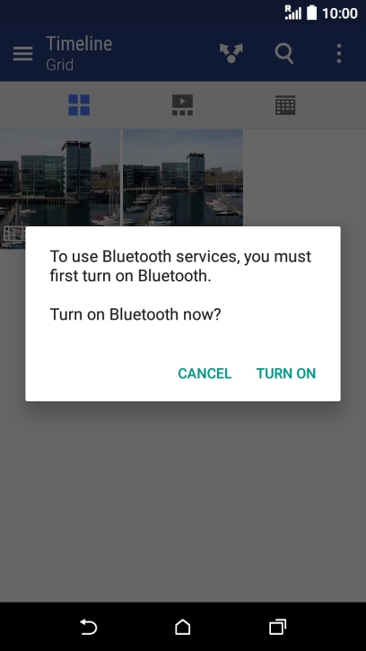 If Bluetooth is turned off, press TURN ON to turn it on.