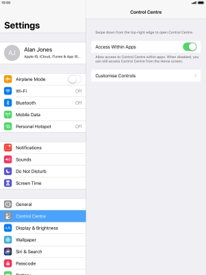 Press the indicator next to 